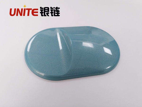 銀鏈藍綠色PC免噴涂合金材料美學塑料